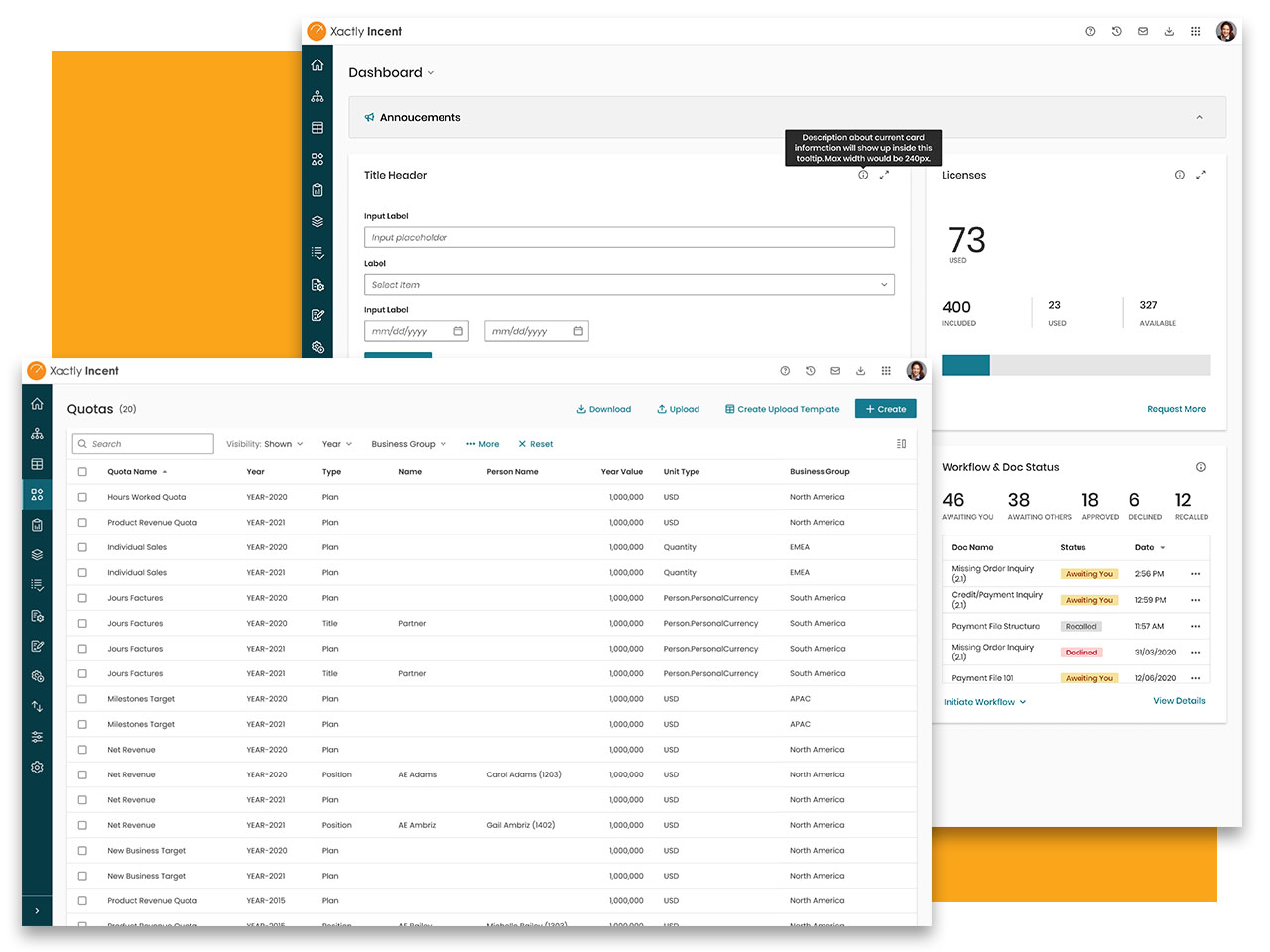screenshot of Xactly Incent
